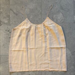 Tucker Cream Spaghetti Strap Cream Silk Camisole Tank Top sz L
